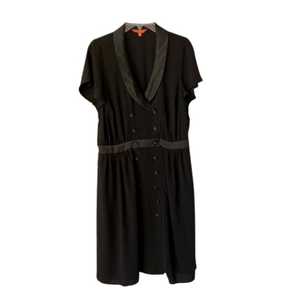 NWOT ModCloth Tuxedo Double Breasted Dress Flutter Sleeves - 1X - Picture 3 of 9